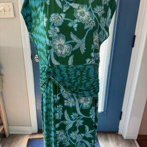 IMAN draped detail dress